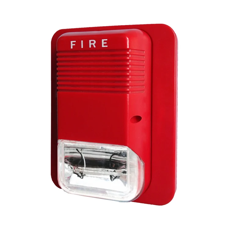 Fire alarm system wired strobe siren flash light LED light