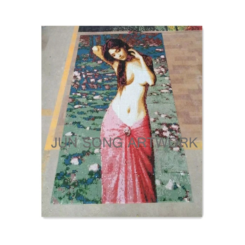 JS MP-HP11 Artist Nude Portrait China Mosaic Tile Decor Park Wall Glass Mosaic Pattern