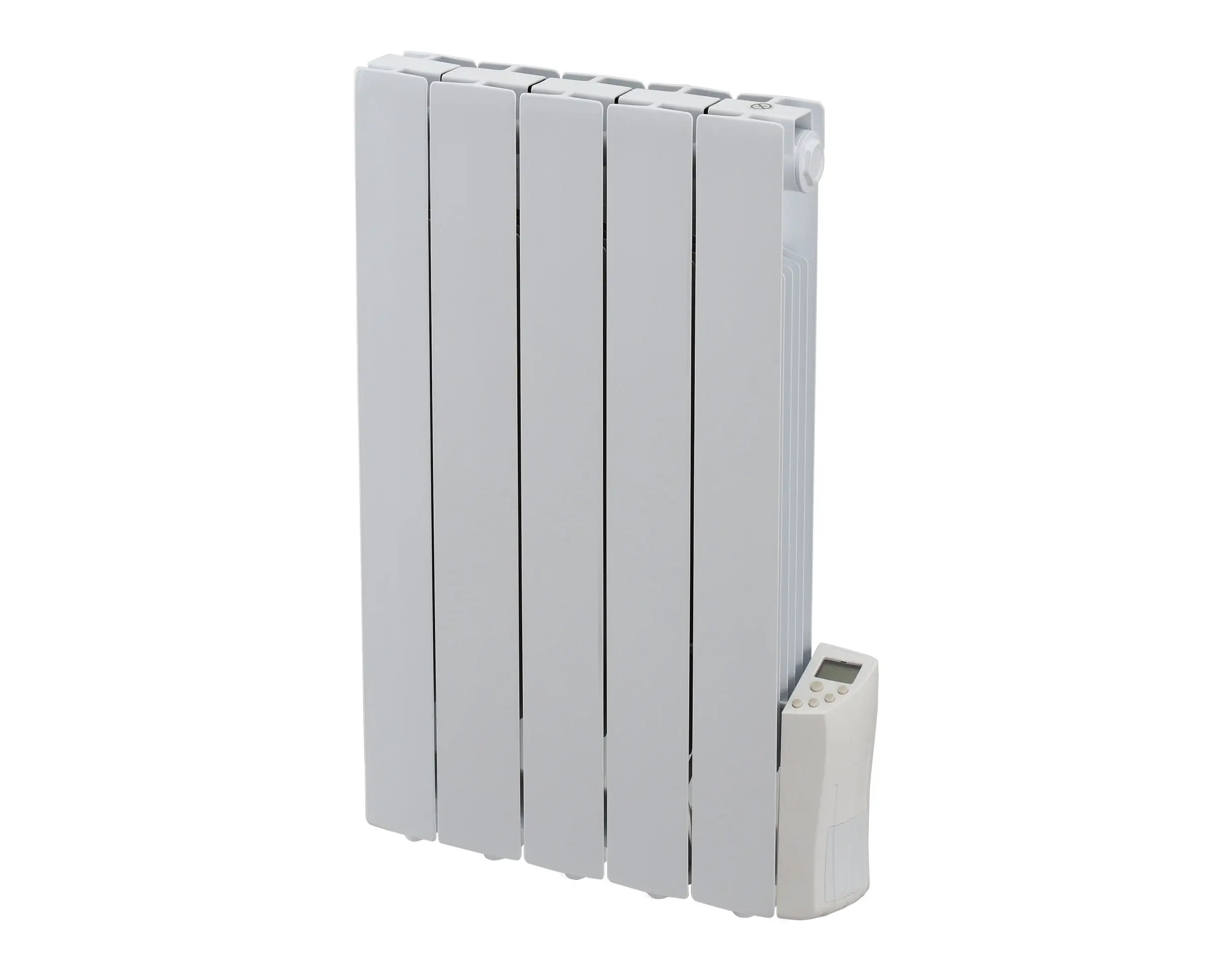 900W -5 elements Oil Filled Electric Radiator Thermostatic Wall Mounted Heater - Slimline Fluid Inertia Radiator - 24/7 Timer,