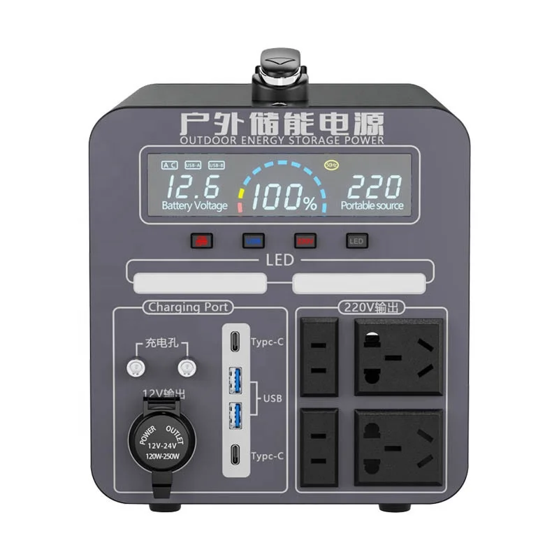 OEM/ODM portable power station 1000w 1500w 220V 230V camping emergency home portable station power supply battery