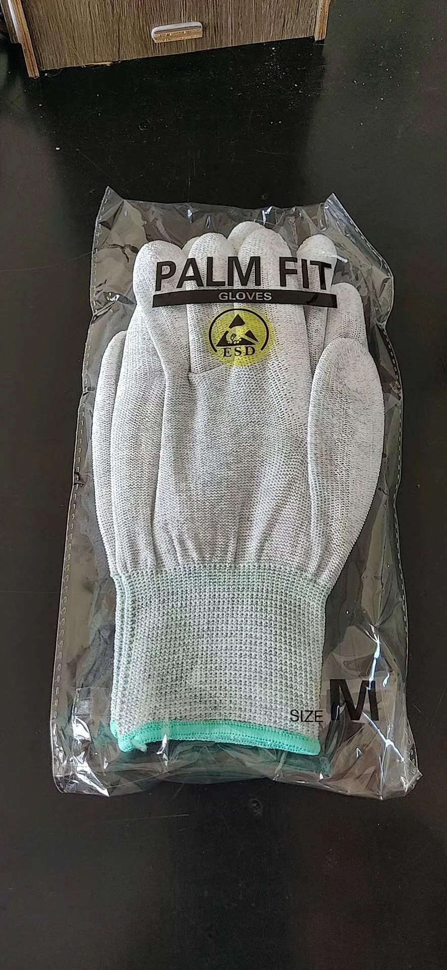 PU Top Fit ESD Gloves Carbon Fiber Anti-Static Glove Assembly Inspection Precision Work
