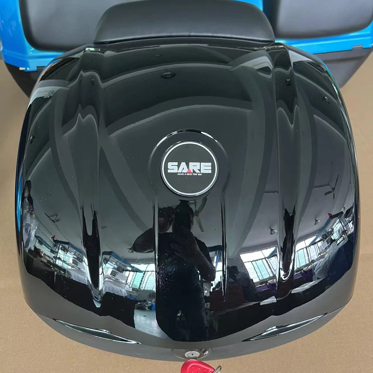 2023 New style  38L motorcycle rear trunk European quality top case scooter tail box for Vespa each size motorcycle