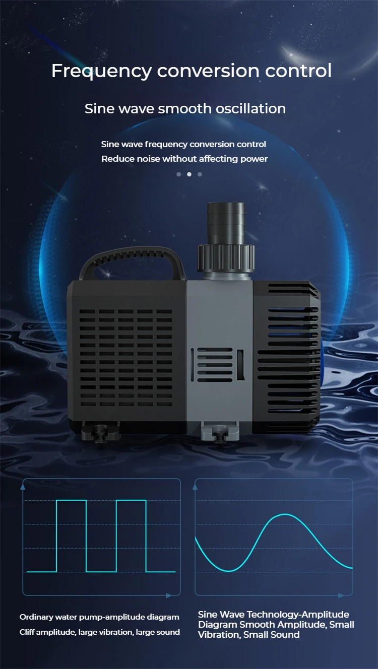 SUNSUN Supermarket Hot Sale Aquarium Submersible Water Pumps 5200L/h KoiPond Fish tank Garden Waterfall Frequency Variation Pump