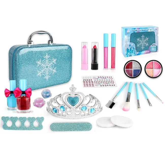 Hot Sale Baby Cosmetics Girls Play House Toys Portable Box Kids Make Up Set