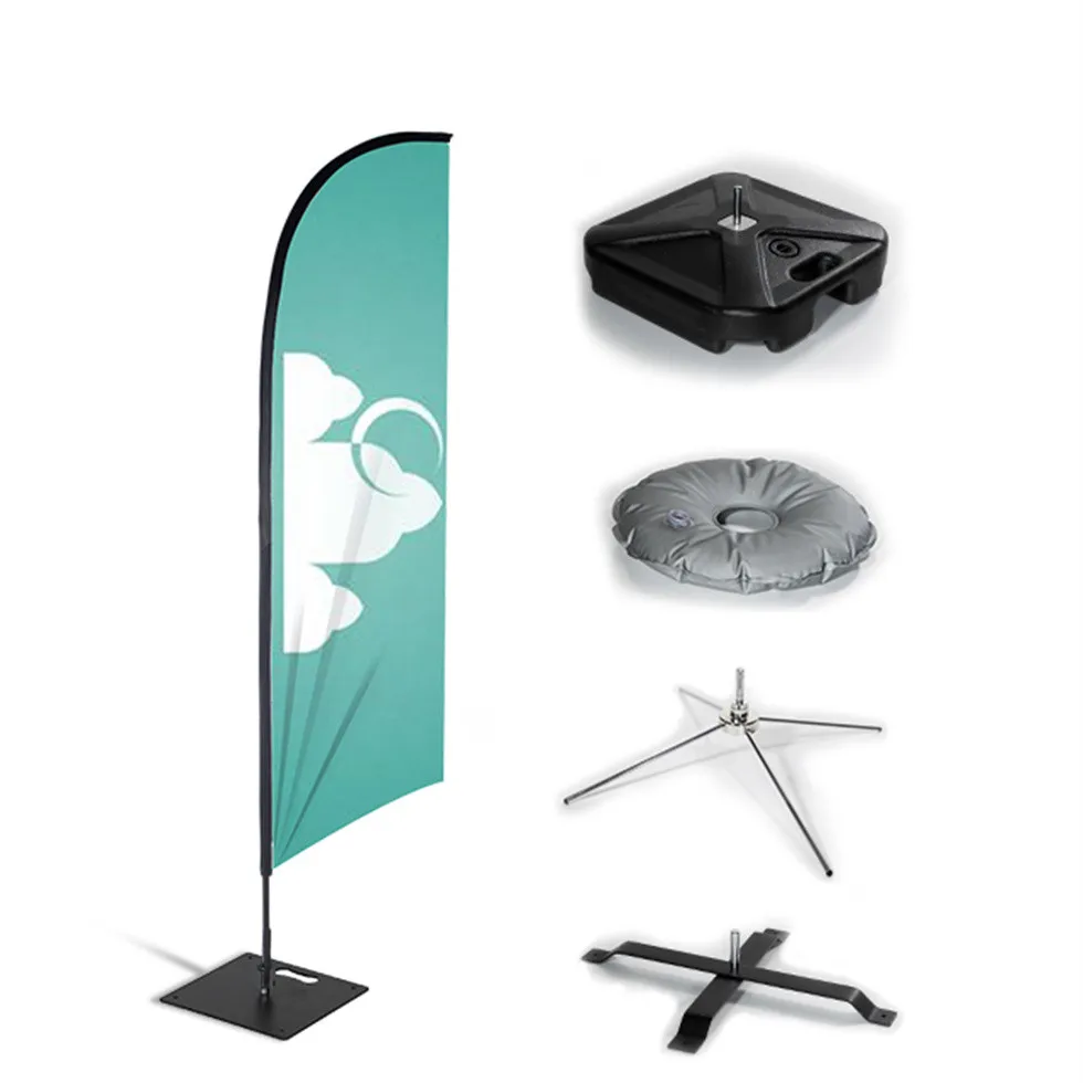 Advertising Huge Beach Flags With Logo Custom Print Pole Stand