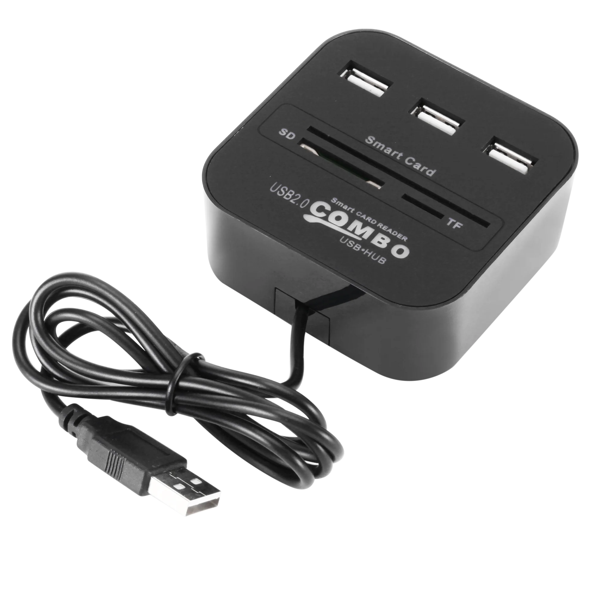 Support smart ID card TF SD MMC Card USB2.0 Hub 3 Port USB HUB Multi USB Splitter Combo Card Reader Driver