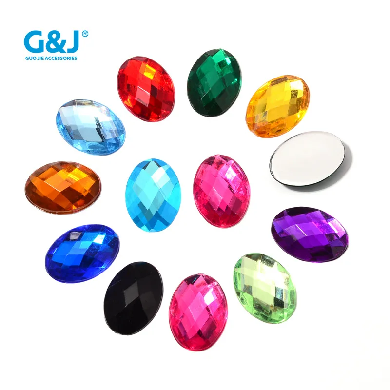 Crystal Glass Porcelain Painting Decorative Oval Flat Bottom Drill  Table Acrylic Iron Watch Crafts Feather Paste