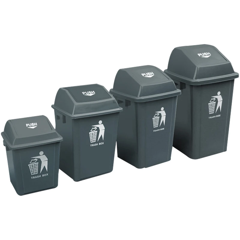 Outdoor Sanitation trash bin with Covered  dustbin 60 liters 40 l 100 litres rubbish bin kitchen