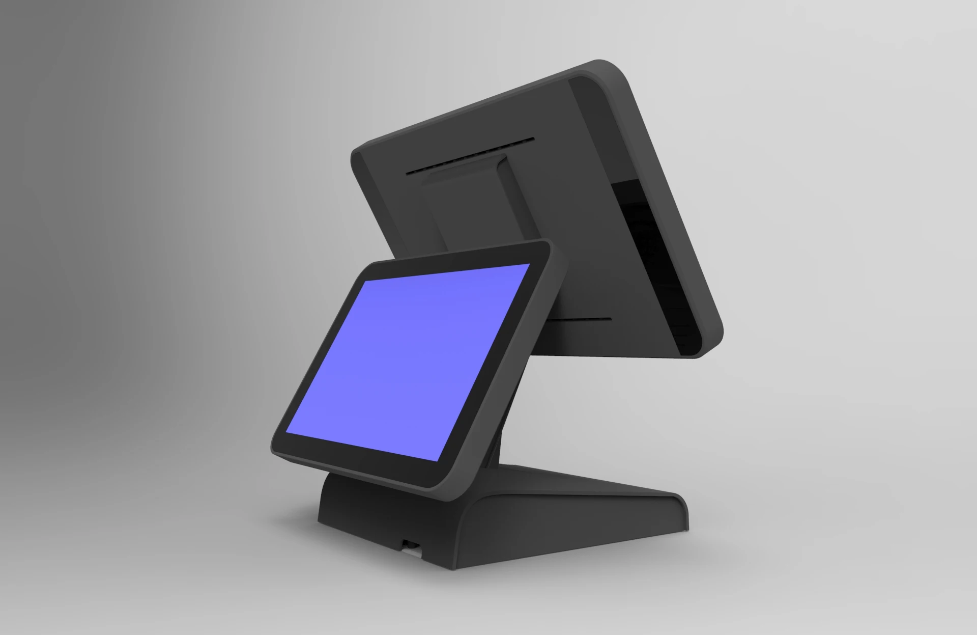 China Made 15.6/15 + 12/11.6 inch dual touch screen tpv pos printer all one ANDROID smart cashier