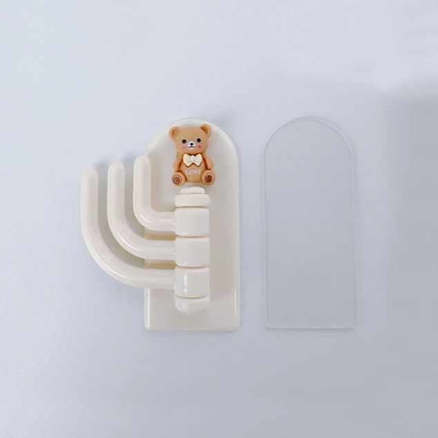 Rotary Triple Hook Traceless Hook Towel Hanger Hooks Home Storage shaped Kitchen Bathroom Door