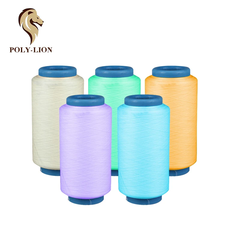2022 hot selling 2075/3075/4075 high quality air covered spandex yarn raw white black polyester china yarn for knitting woven