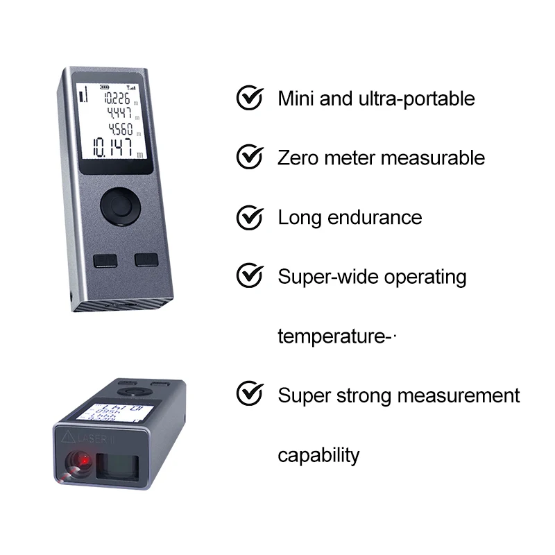 Rechargeable Laser Distance Meter High Quality Laser Distance Meter Indoor Outdoor Laser Rangefinder