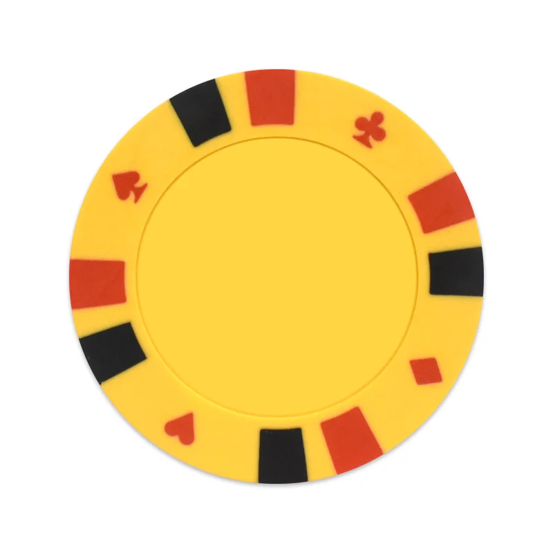 YH Wholesale Custom Printable Sticker Chip Set Clay Poker Chips With Denominations