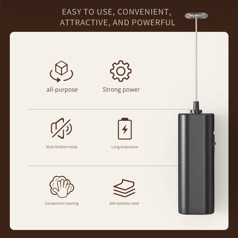 Factory Sales Automatic Mixer Coffee Beater Milk Foamer Coffee Blender