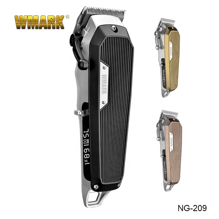 WMARK NG-209 парикмахерским оборудованием 7500 оборотов в минуту перезаряжаемый Электрический Мужские беспроводные машинки для стрижки волос триммер мужчин