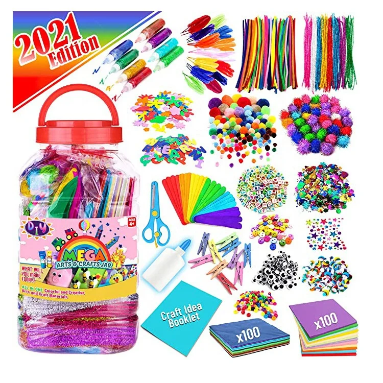 Amazon Top Seller DIY kids Crafts with Pipe Cleaners DIY Kids Arts Crafts Supplies Kit for Kids