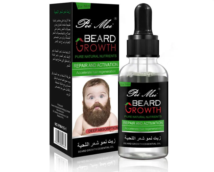 organic mens beard growth oil 30ml 100% natural pure nutrients regrowth essential men hair beard oil with high