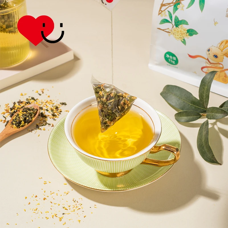 Factory custom corn fiber triangle tea bag combination scented tea