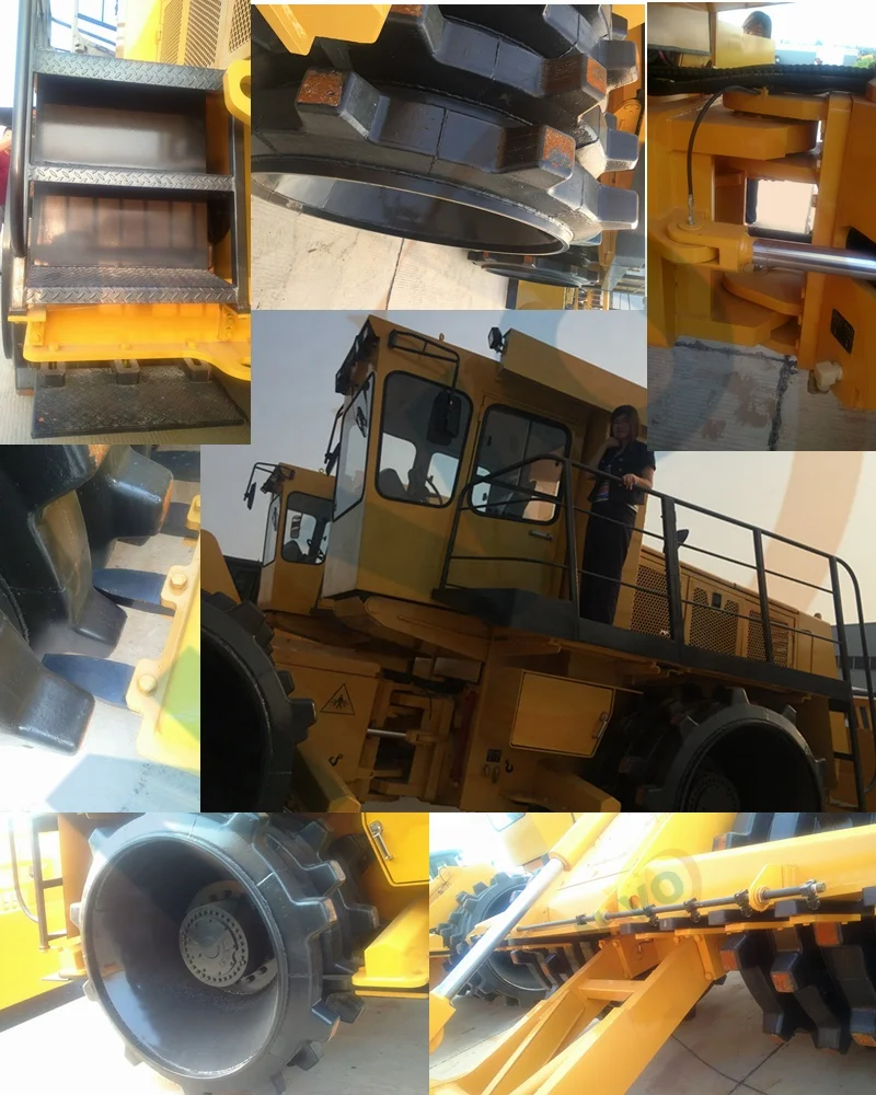 YL203 20ton nivo refuse compactor 4WD trash compacting machine 20-35ton remote control garbage landfill compactor or parts