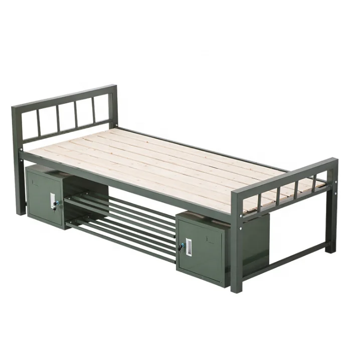 Durable military cheap metal used bunk beds single bed for sale