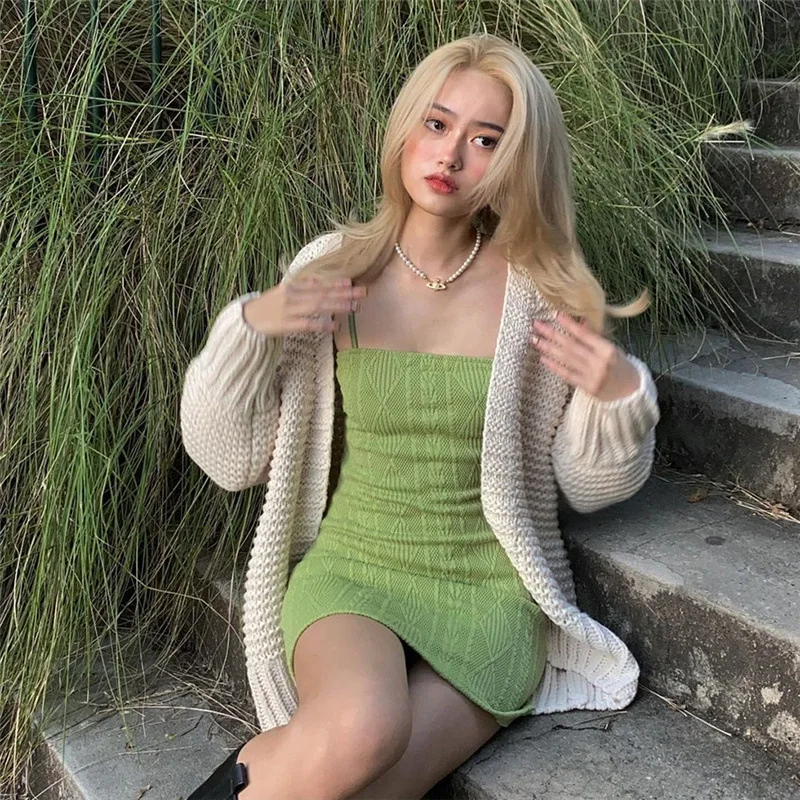 Hot Sale New Summer Basic Solid Color Sexy Sling Women Dress Rib Knit Elegant Plain Pattern Slim Hot Girl Lady Mini Dress