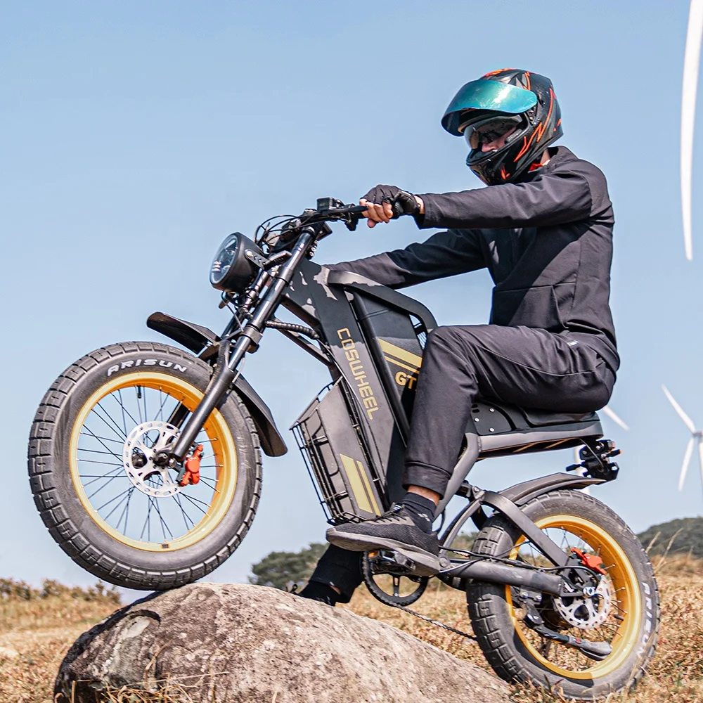 Factory Direct Sales Electric Dirt Bike 1500W Power 48V 25AH 20 inch Fat Tire Off Road Electric Bike Snow Beach Cruiser Bicycle