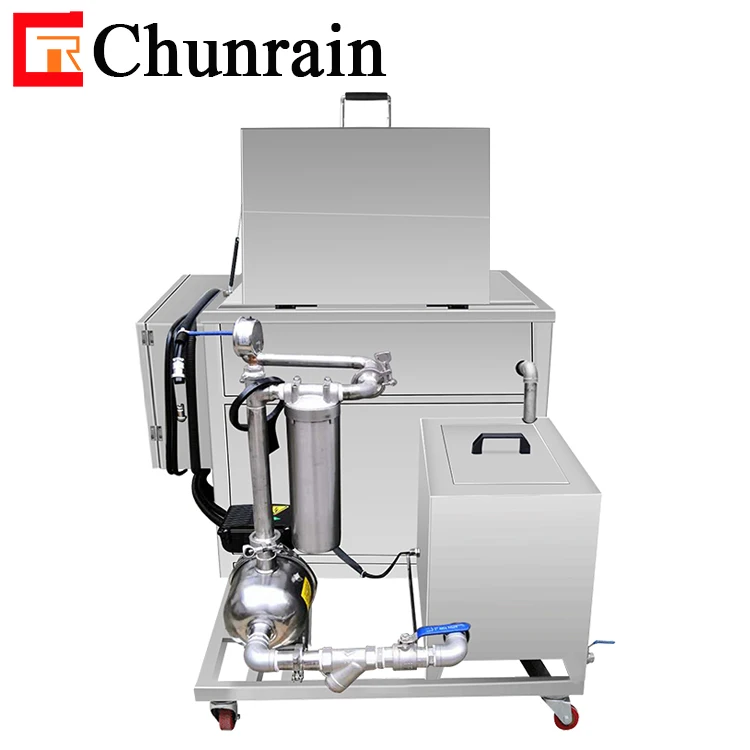 28KHZ 40KHZ Industrial ultrasonic cleaner with filter system for car parts engine aircraft parts cleaning CR-360G 135L 150L