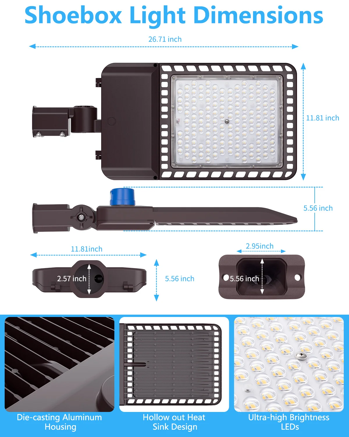 Parking lot light 300w led shoebox light outdoor led tennis court lighting sport street