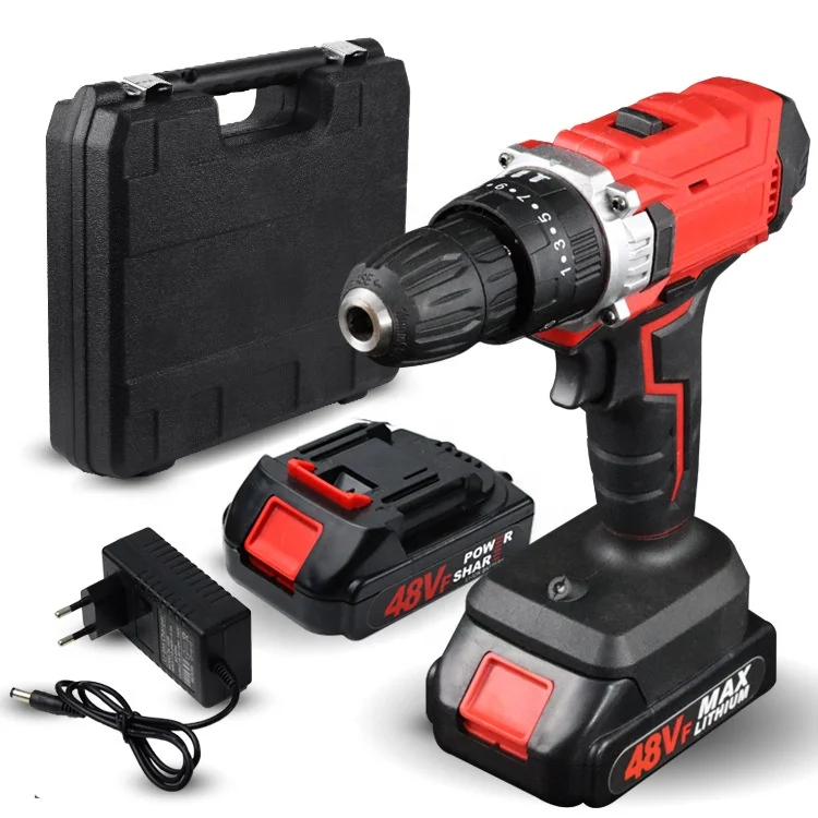 21V Brush All Copper Motor Electric Screwdriver With Impact Lithium Battery Screwdriver DIY Household Cordless power Screwdriver