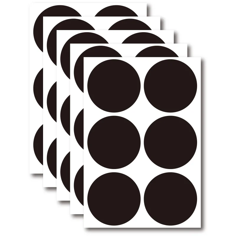 Заказная черная Водонепроницаемая круглая наклейка для хранения пищевых контейнеров