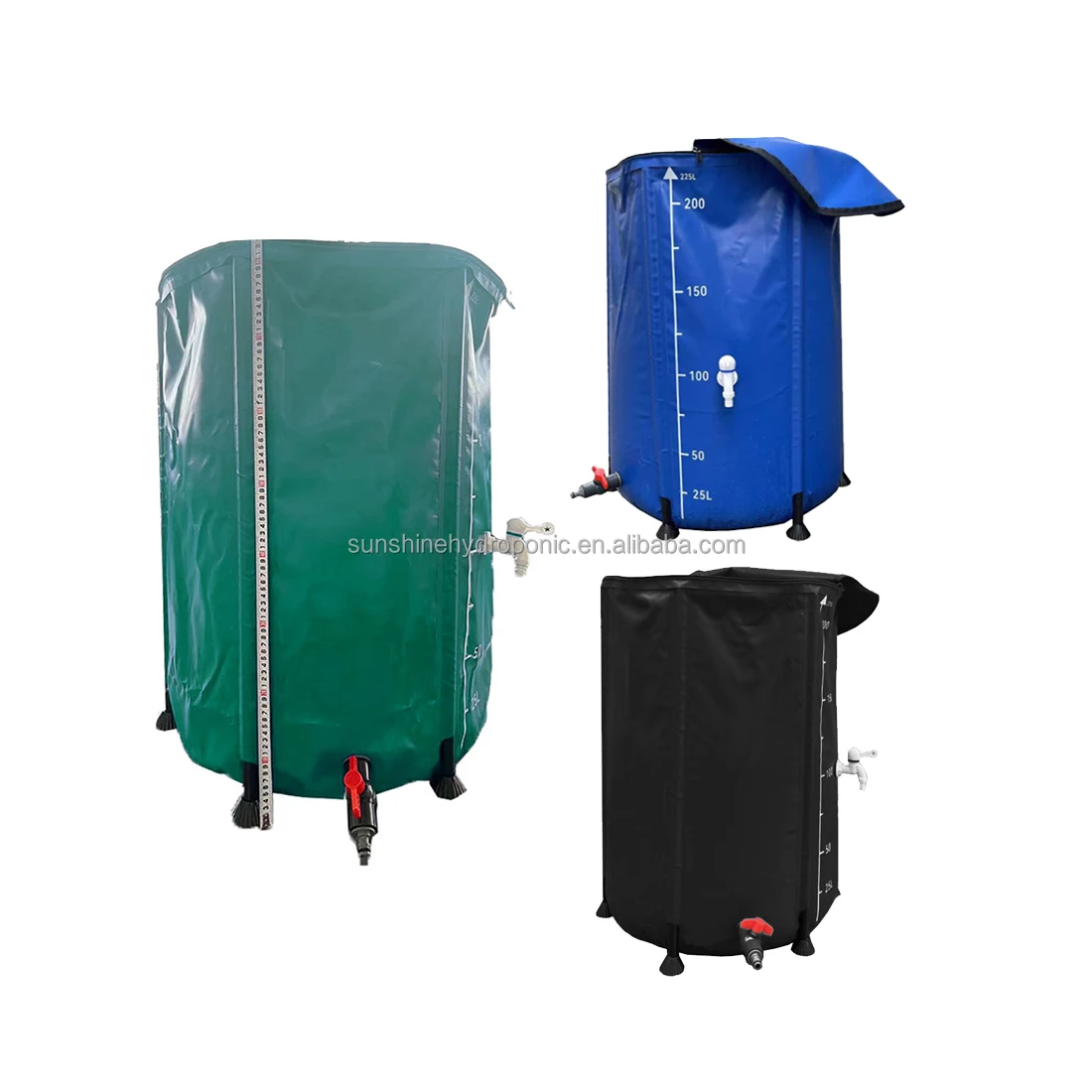 Rain water harvesting foldable barrel 53 gallon 100 gallon foldable collapsible water tank garden
