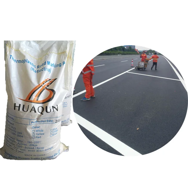 3 to 5 Minutes Quick Drying paint line road high whiteness hot melt paint white reflective road paint