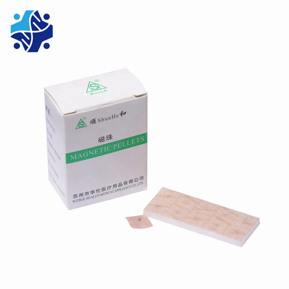 
shunhe Brand Press needle Sterile Gold-plated Magnetic Therapy Auricular Point Plaster Magnetic Bead Plaster ear seeds 