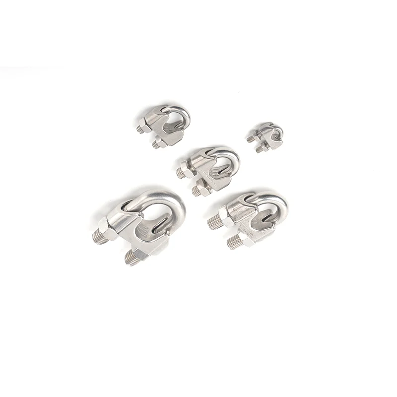 304 Stainless Steel Wire Rope Clip M5 M6 M8 Clamp Clip for Wire and Cable Fishing Line