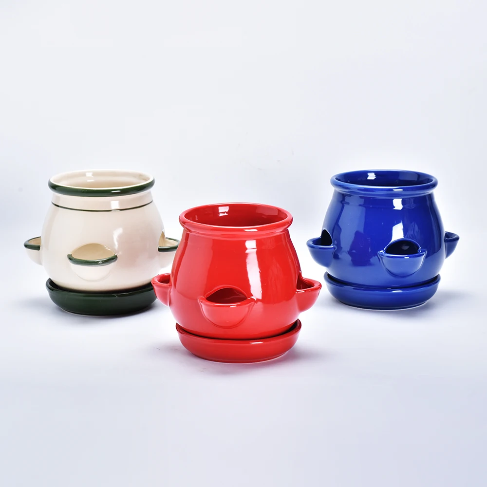 Оптовая продажа садовые суккуленты цветы клубника вертикальные башни горшки