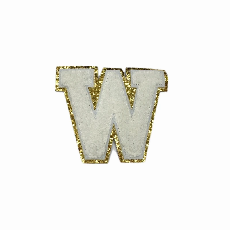 High quality Chenille patches Iron On patch for Clothes embroidery number patches design Chenille Numbers Embroidery