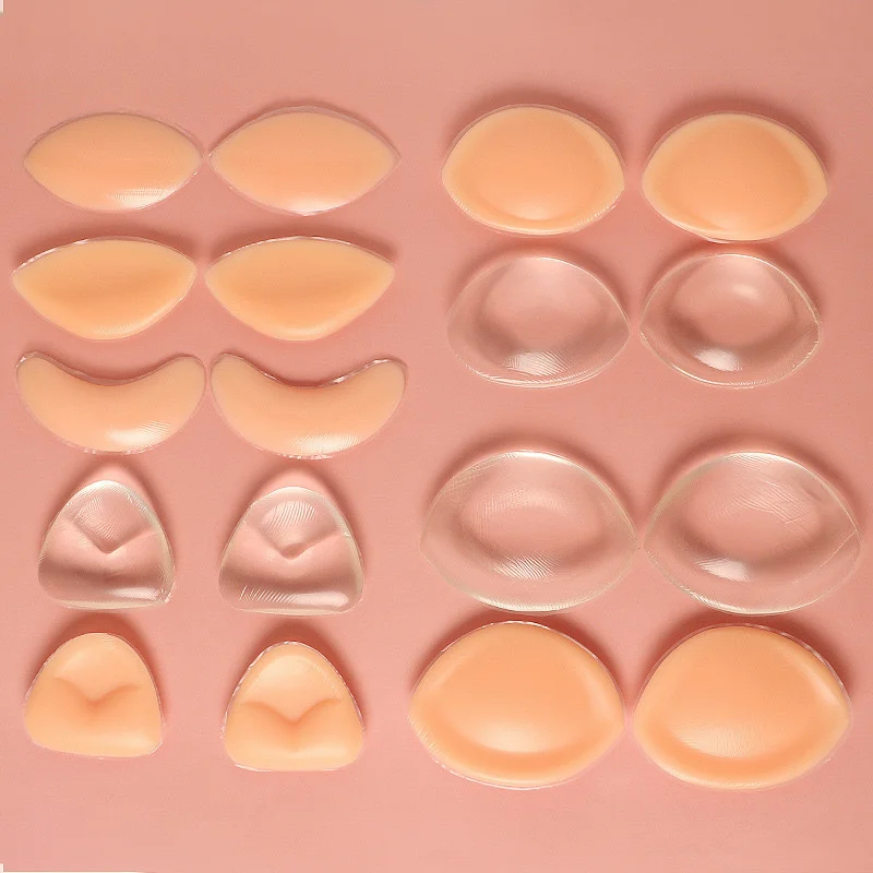 Sexy Magic Adhesive Silicone Thick Bra Pad Cup Push Up Triangle Ded Foam Lift Inserts Cups For Bikini