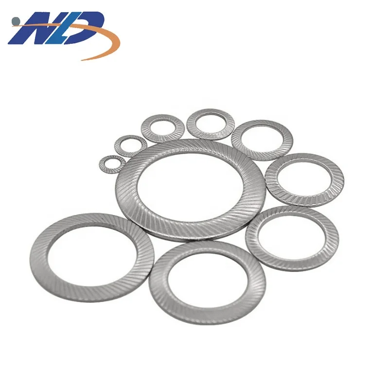 NLD Galvanized Washer  316 304SS M4 M6 M16 M24Dacromet Double Fold Self-Locking Wedge Lock Washer