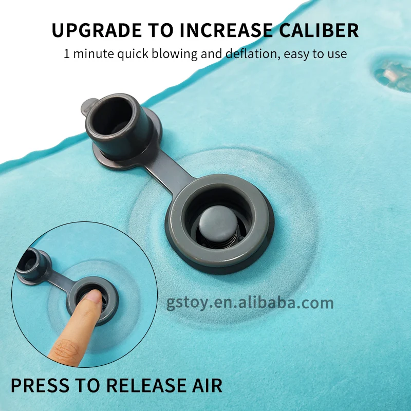 Portable flocked air footrest pillow cushion inflatable travel pillow for airplane