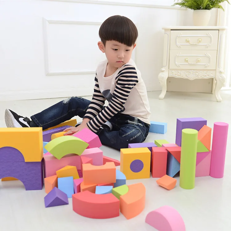 High density 54 pcs 5cm thick soft eva foam block baby kids toys toddlers eva block