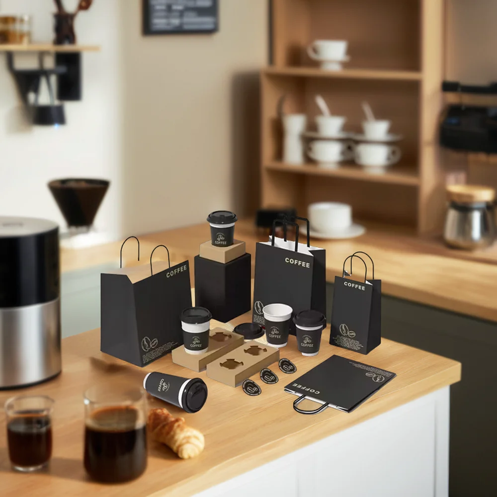 AT PACK New Arrivals Butterfly Cup Disposable Custom Logo Printed Pe Coating French Fries Barbecue Eco Disposable Coffee Cup