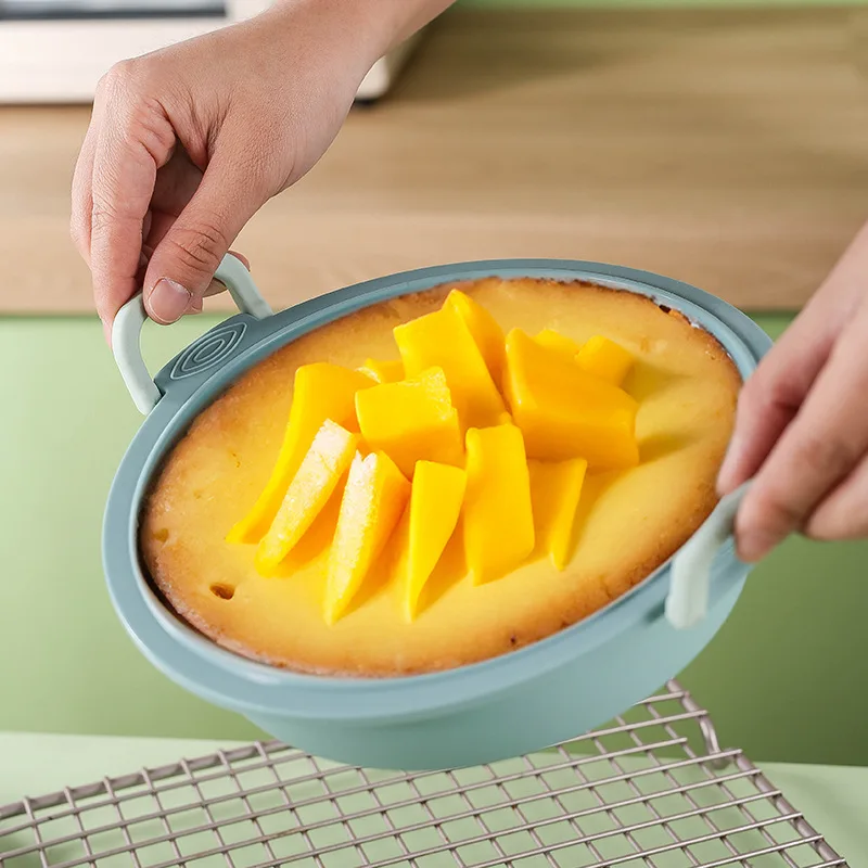 Besafe large round thicker Non-stick silicone reusable pizza baking pot tray Air Fryer inserts Liners pan for Oven Microwave