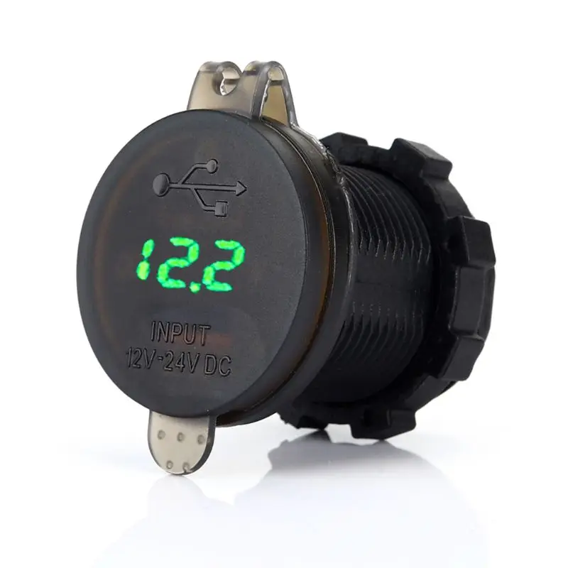 Waterproof type C PD QC3.0 usb charger with voltmeter for boat car bus