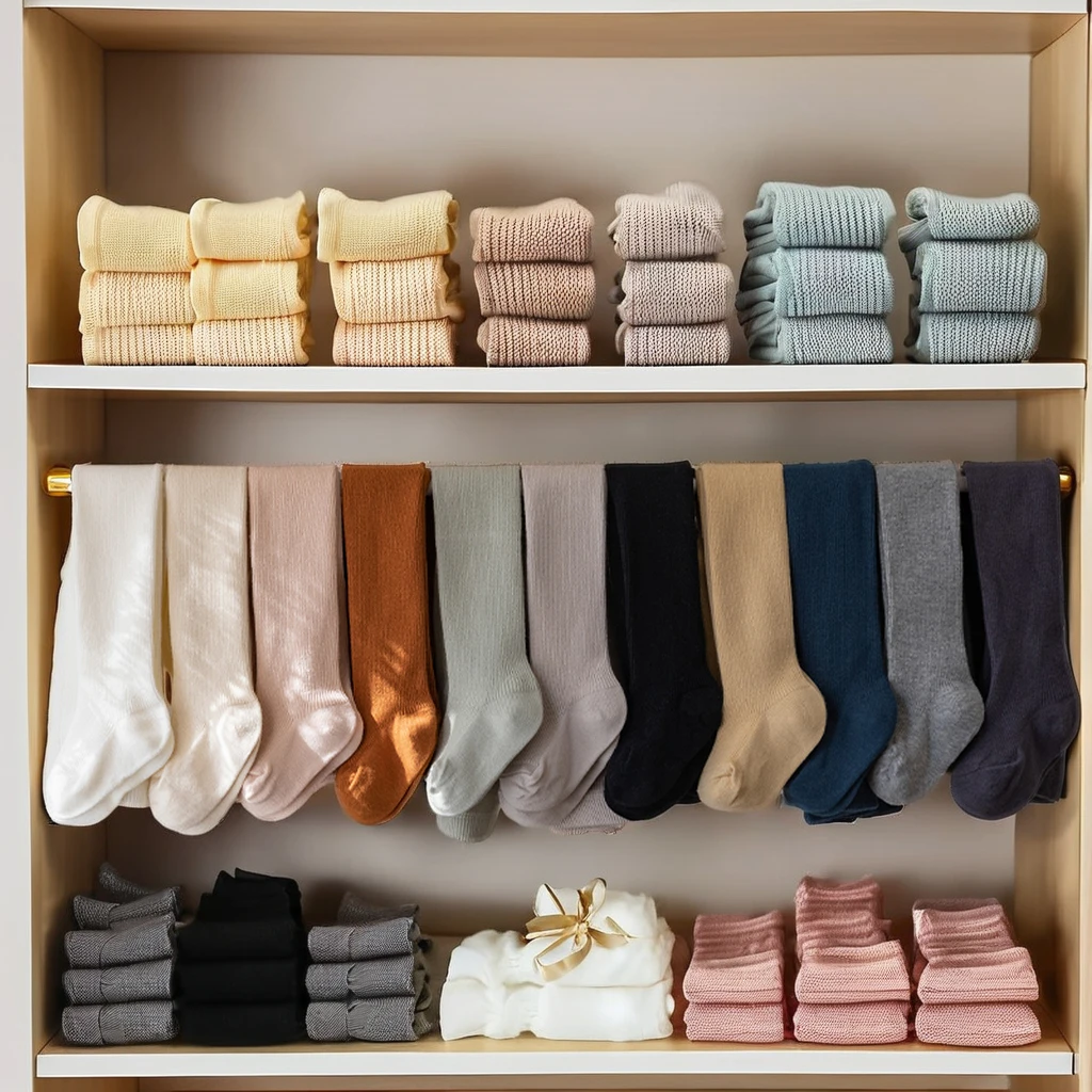 Custom White Kids Cute Colorful Autumn Pantyhose Breathable Cotton Baby Socks Casual Girl Tights