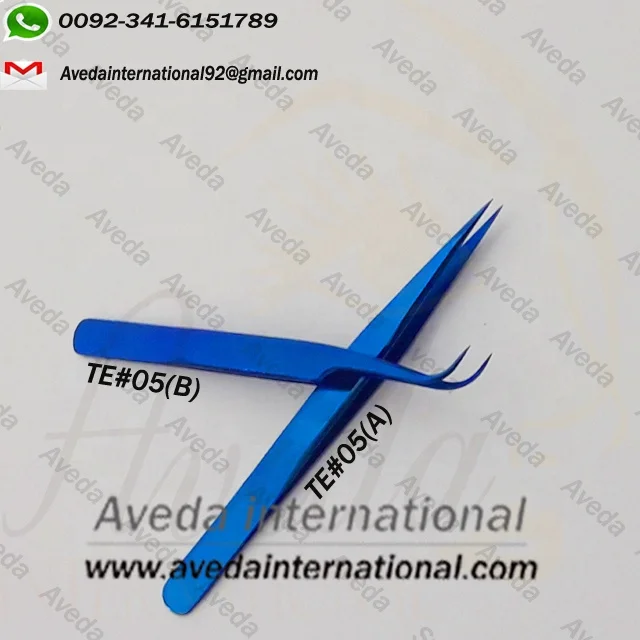 Wholesale Price Titanium Alloy Eyelash Extension Tweezers Light Weight Titanium Eyelash  Tweezers Custom Logo