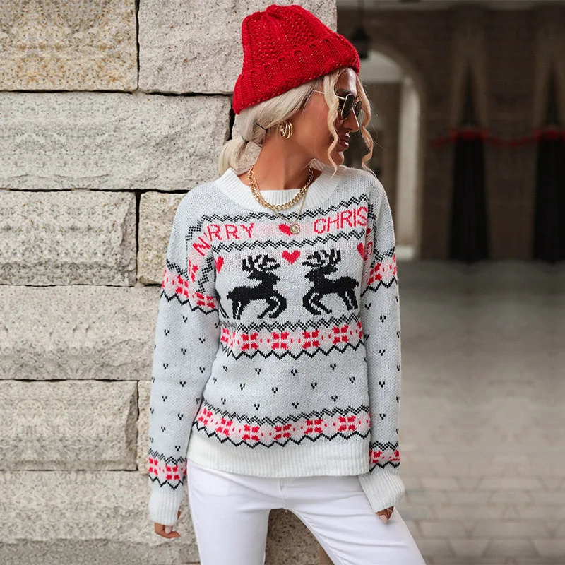 Sweaters Tej Par Muj 2022 Women Vintage Knitted Ugly Christmas Sweater Custom