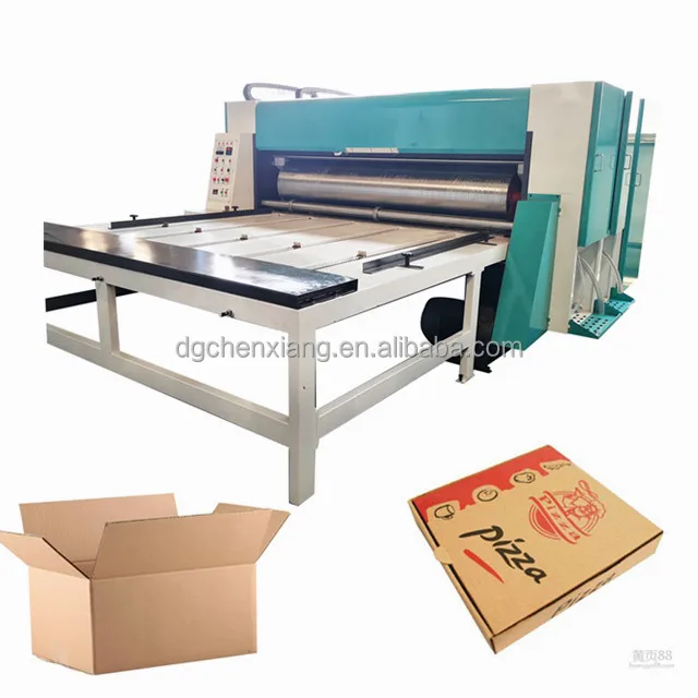 Semi Automatic Chain Feeding Flexo Printer  Slotter Die Cutter Corrugated Cardboard Carton Box Making Machine