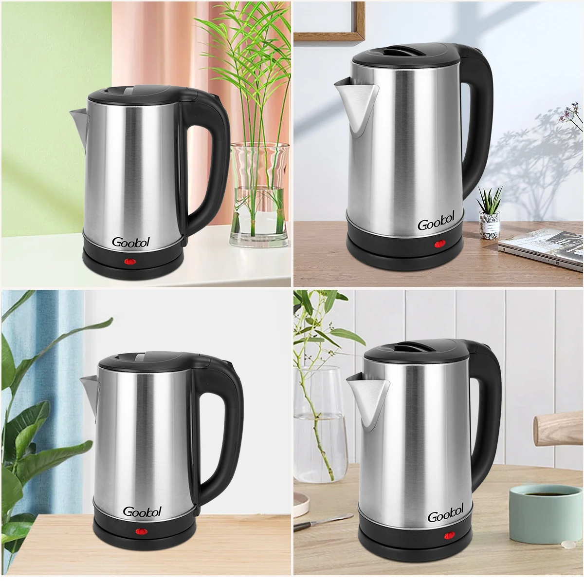 home appliances electric kettle 220v 1.8L water boiling electric kettle stainless steel