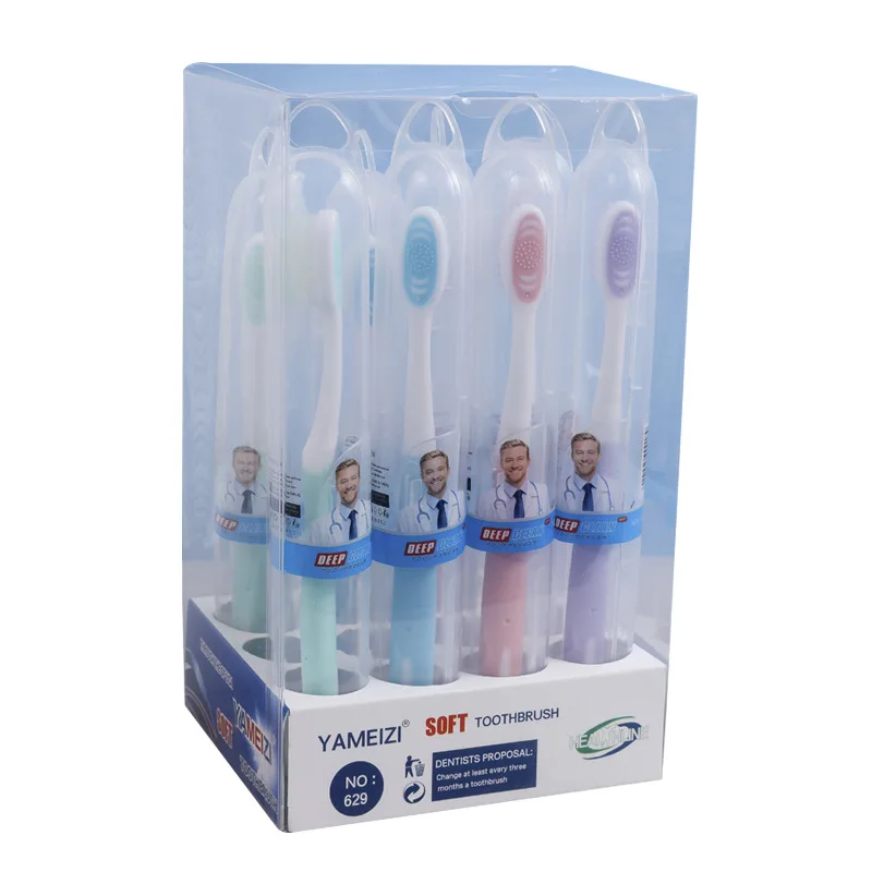 Independent Single Pack Travel Home Fine Bristled Toothbrushes With Soft Bristles and Wide Head Toothbrush