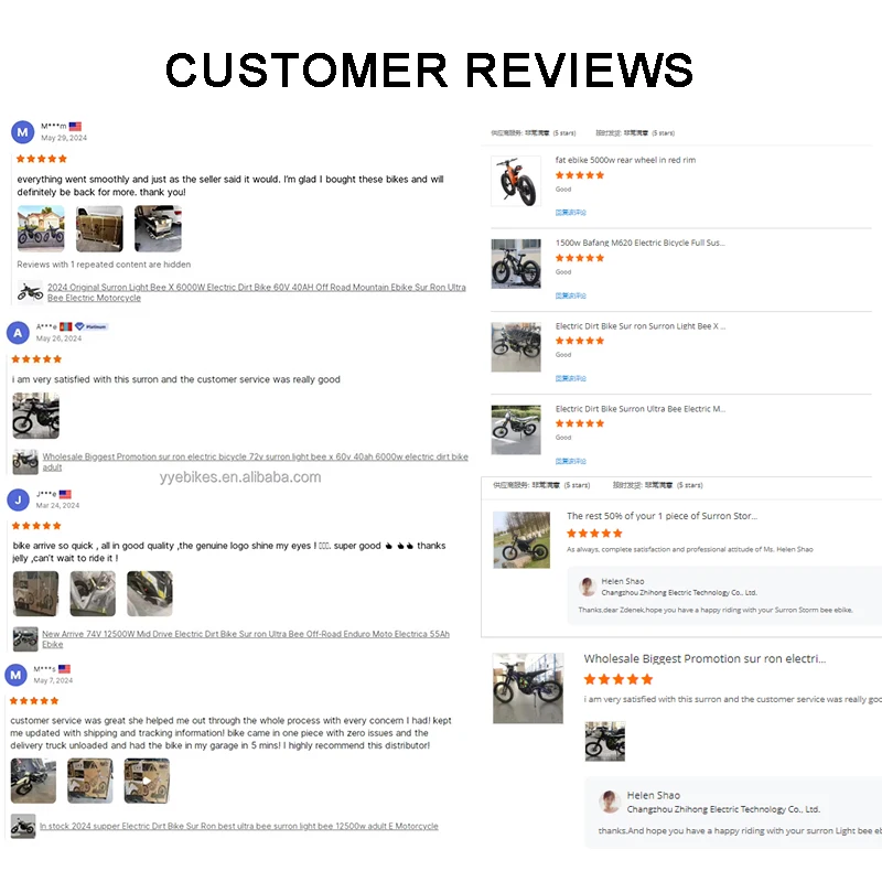 Surron 74v 12.5kw Ultra Bee Electric Dirt Bike Black Mid Drive Ultra Bee Ebike 2025 New Electric Motorcycle Surron Ultra Bee